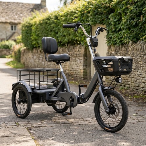 Folding electric tricycle - folding,
